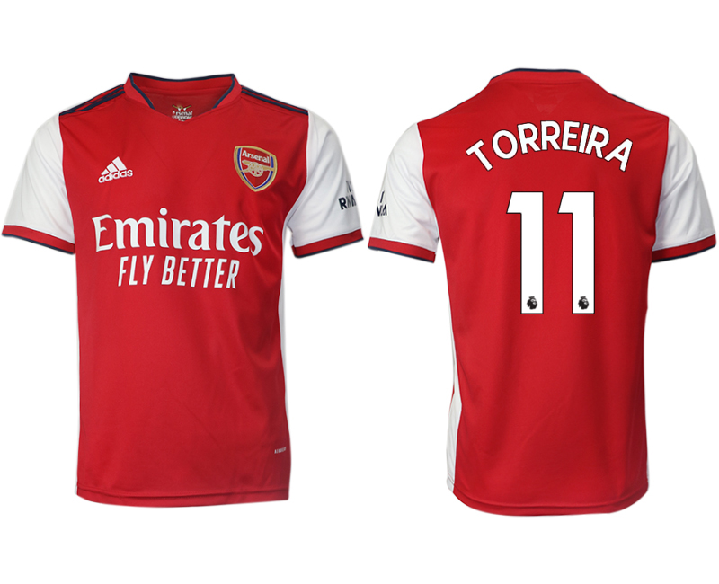 Men 2021-2022 Club Arsenal home aaa version red #11 Soccer Jersey
